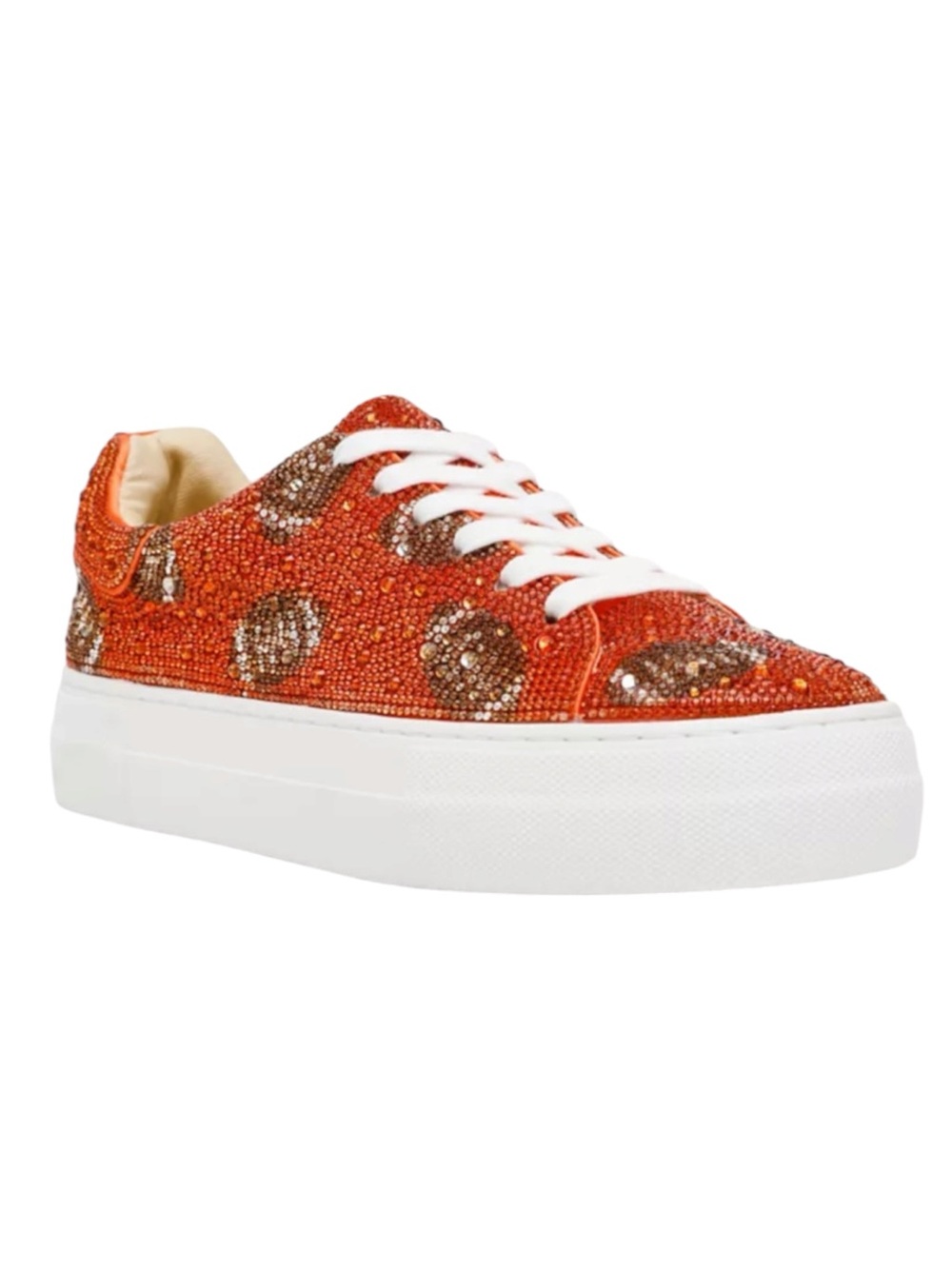 Betsey Johnson Sidny Rhinestone Football Sneakers Size 7